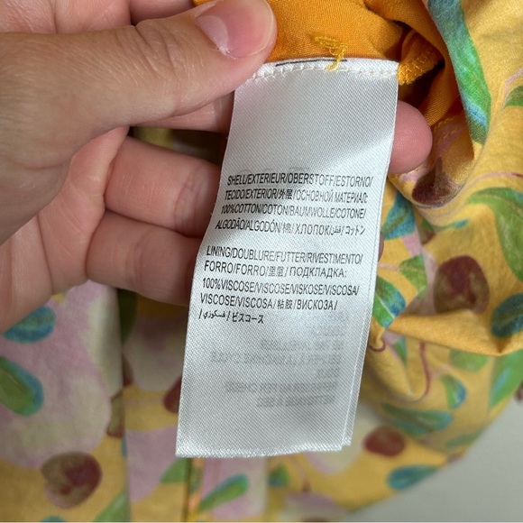 Farm Rio Mini Cashew Midi Dress yellow extra small - Picture 15 of 15